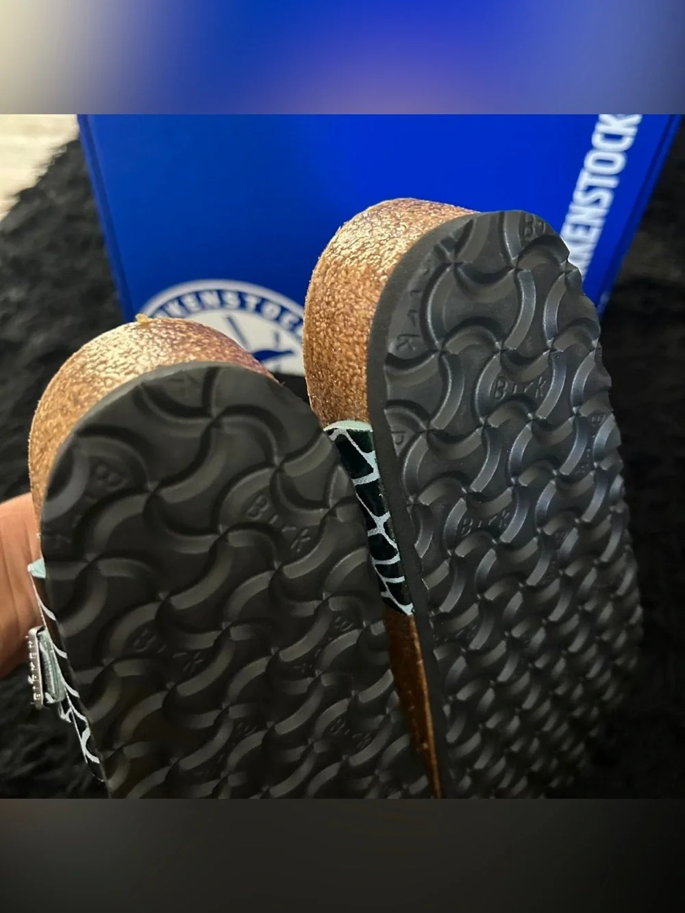 Birkenstock 💅🌴 Ocean Breeze Gator Birko-Flor Leather Sandals Slides 7 7.5 38 NEW